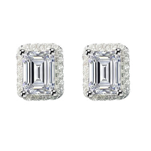 MOONSO Real Sterling Silver and Cubic Zirconia Stud Earrings for Women
