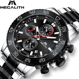 MEGALITH Military Style Waterproof Watch for Men with Chronograph