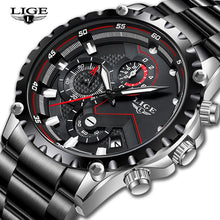 Load image into Gallery viewer, LIGE Brand Luxury  Waterproof Sport Watch for Men
