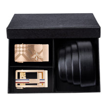 Load image into Gallery viewer, Designer Automatic Buckle Belt Set with Leather Strap Box Set
