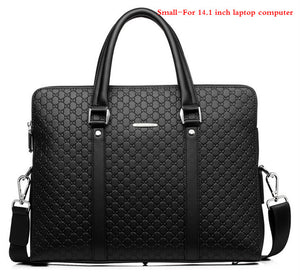 MOTAORA  15.6" Leather Business  Messenger Bag Briefcase with Long Wallet