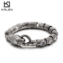 Load image into Gallery viewer, KALEN Punk Style Totem Stainless Steel Bracelet Dragon or Snake
