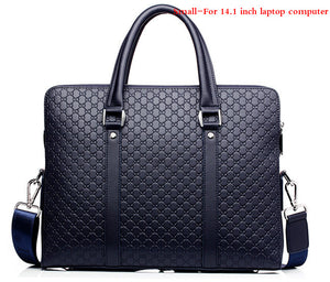 MOTAORA  15.6" Leather Business  Messenger Bag Briefcase with Long Wallet