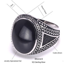Load image into Gallery viewer, GQTORCH Retro Turkish Ring for Men made of S925 Silver
