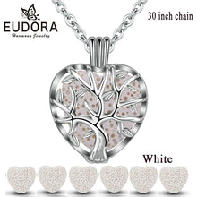 Load image into Gallery viewer, EUDORA  Celtic Tree of Life Heart &amp; Volcanic Stone Pendant Necklace
