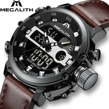Load image into Gallery viewer, MEGALITH Multi-function Waterproof Sports Watch for Men with Luminous Dual Display
