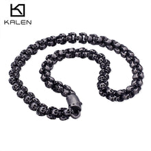 Load image into Gallery viewer, KALEN  Stainless Steel Skull Link Punk Necklace
