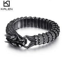 Load image into Gallery viewer, KALEN Punk Style Totem Stainless Steel Bracelet Dragon or Snake
