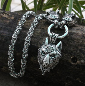 LANSEIS   Stainless Steel Norse Talisman Pendant Necklace - Several to Choose