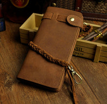 Load image into Gallery viewer, WESTAL   Retro Handmade Crazy Horse Genuine Leather Men&#39;s Long Wallet
