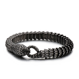 KALEN Punk Style Totem Stainless Steel Bracelet Dragon or Snake