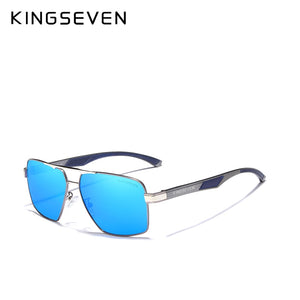 KINGSEVEN  Vintage Style Men's Polarized Aluminum Sunglasses with Modern Flair