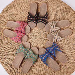 LCIZRONG   Women's Casual Soft Beach Sandals Made with Natural Fibers