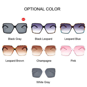 DITUIEO  Designer Square Retro Frame Sunglasses for Women