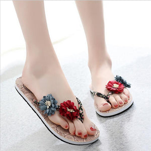 ALISENNA  Women's Beach Summer Sandals with Cute Flower Accents