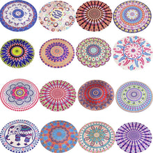 Load image into Gallery viewer, Round Mandala Outdoor Mat 142cm/4&#39;8&quot; for Beach, Travel or Camping
