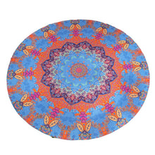 Load image into Gallery viewer, Round Mandala Outdoor Mat 142cm/4&#39;8&quot; for Beach, Travel or Camping
