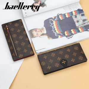 Designer Leather Long Wallet with Credit Card Organizer by BAELLERRY