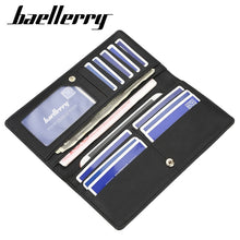 Load image into Gallery viewer, Designer Leather Long Wallet with Credit Card Organizer by BAELLERRY
