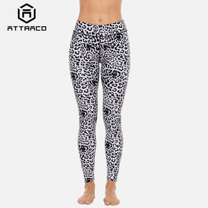 ATTRACO  Women's High Waist Swim Pants Rashguard in Cheetah or Black Print