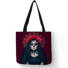Load image into Gallery viewer, Large Capacity Canvas/Linen Shopping Bag with Unique Detailed Designs - Multipurpose
