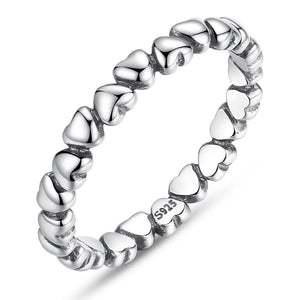 BAOMER   Sterling Silver "Forever Love" Heart Ring for Women