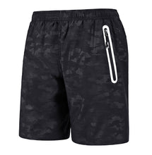 Load image into Gallery viewer, Men&#39;s Zippered Pocketed Camo Print Beach Board Shorts Swim Wear
