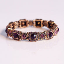 Load image into Gallery viewer, CC&amp;BYX   Victorian Style Copper &amp; CZ Crystal Gemstone Dinner Bracelet for Women
