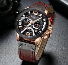 Load image into Gallery viewer, CURREN Military Style Water Resistant Sports Watch Chronograph &amp; Full Calendar with Box
