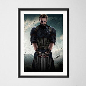 Captain America The First Avenger Infinity War Endgame Art Painting Vintage Canvas Poster Wall Home Decor