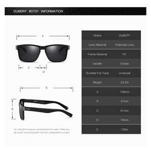 DUBERY   Retro Style HD Polarized Sunglasses with UV400 Protection for Men or Women