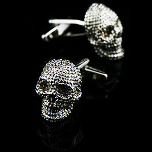 FLEXFIL  Gothic Style  Skull Zinc Alloy Cuff Links for Men
