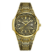 Load image into Gallery viewer, ONOLA   Retro Stainless Steel Water Resistant Men&#39;s Watch Uniquely Carved Band &amp; Face
