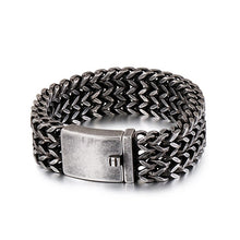 Load image into Gallery viewer, FONGTEN   Punk Retro Style Antique Finish Stainless Steel Link Bracelet

