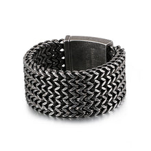 Load image into Gallery viewer, FONGTEN   Punk Retro Style Antique Finish Stainless Steel Link Bracelet

