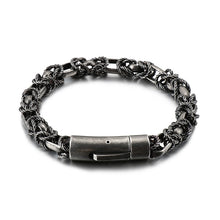 Load image into Gallery viewer, FONGTEN  Men&#39;s Punk Style Brushed Stainless Steel Bracelet with Spring Clasp
