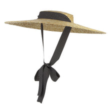 Load image into Gallery viewer, GEMVIE   Large Brim Straw Summer Hat for Women with Ribbon Bow Tie

