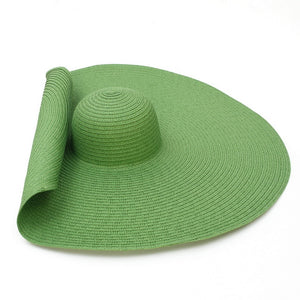 GEMVIE  Over-sized Straw Wide Brim Summer Beach Hat for Women