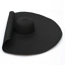 Load image into Gallery viewer, GEMVIE  Over-sized Straw Wide Brim Summer Beach Hat for Women
