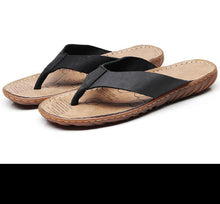 Load image into Gallery viewer, LOVE LICHAO Classic Men&#39;s Genuine Leather Slip-on Sandals for Beach Summer Wear

