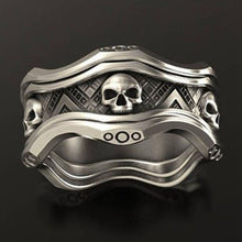 Load image into Gallery viewer, FANKU  Retro Style Gothic Crown Skull Ring for Men
