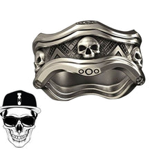 Load image into Gallery viewer, FANKU  Retro Style Gothic Crown Skull Ring for Men
