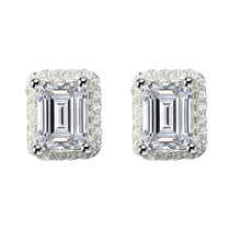 Load image into Gallery viewer, MOONSO Real Sterling Silver and Cubic Zirconia Stud Earrings for Women
