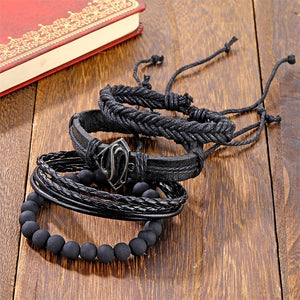 IFMIA Retro Leather Totem Bracelet for Men - 15 Designs to Choose