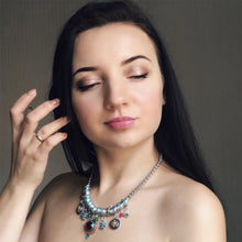 Load image into Gallery viewer, SHINELAND  Bohemian Style Stone &amp; Bead Pendant Necklace for Women
