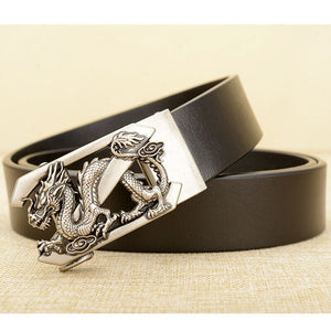 ZLD Designer Chinese Dragon Automatic Buckle with Genuine Leather Belt