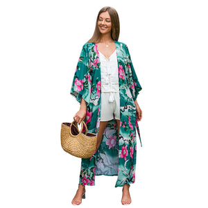 SOPREV   Casual & Relaxed Classic Beach Dress Swimsuit Cover-up in Wildflower Print