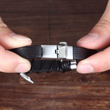 Load image into Gallery viewer, Infinity Loop Stainless Steel Leather Bracelet for Men or Women
