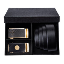 Load image into Gallery viewer, Designer Automatic Buckle Belt Set with Leather Strap Box Set
