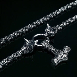 CAGEDFINCH  Men's Stainless Steel Nordic Talisman Pendant Necklaces - Several Designs